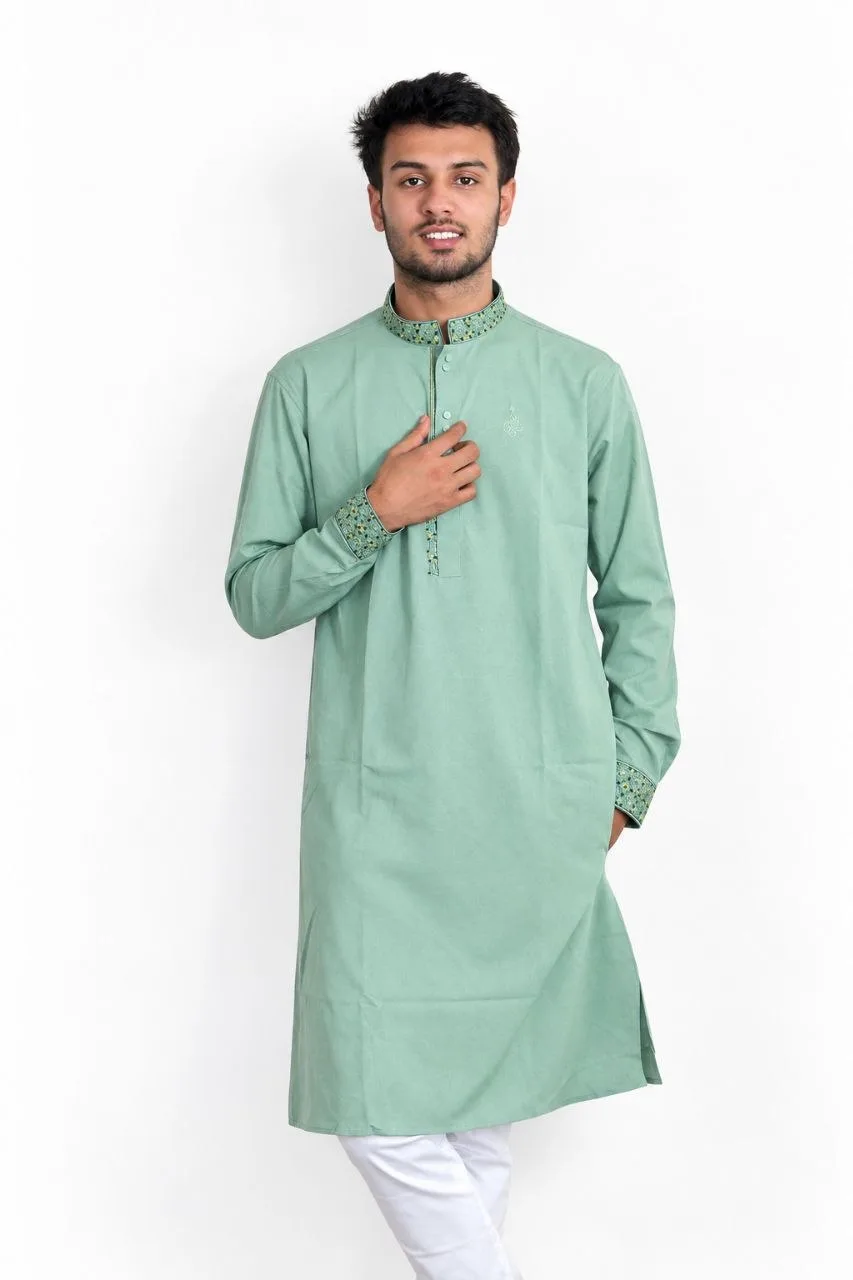 New Stylish Panjabi - Lemon